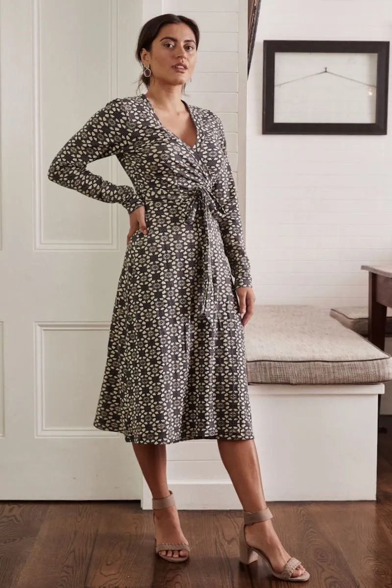 Audrey Wrap Dress - Indigo