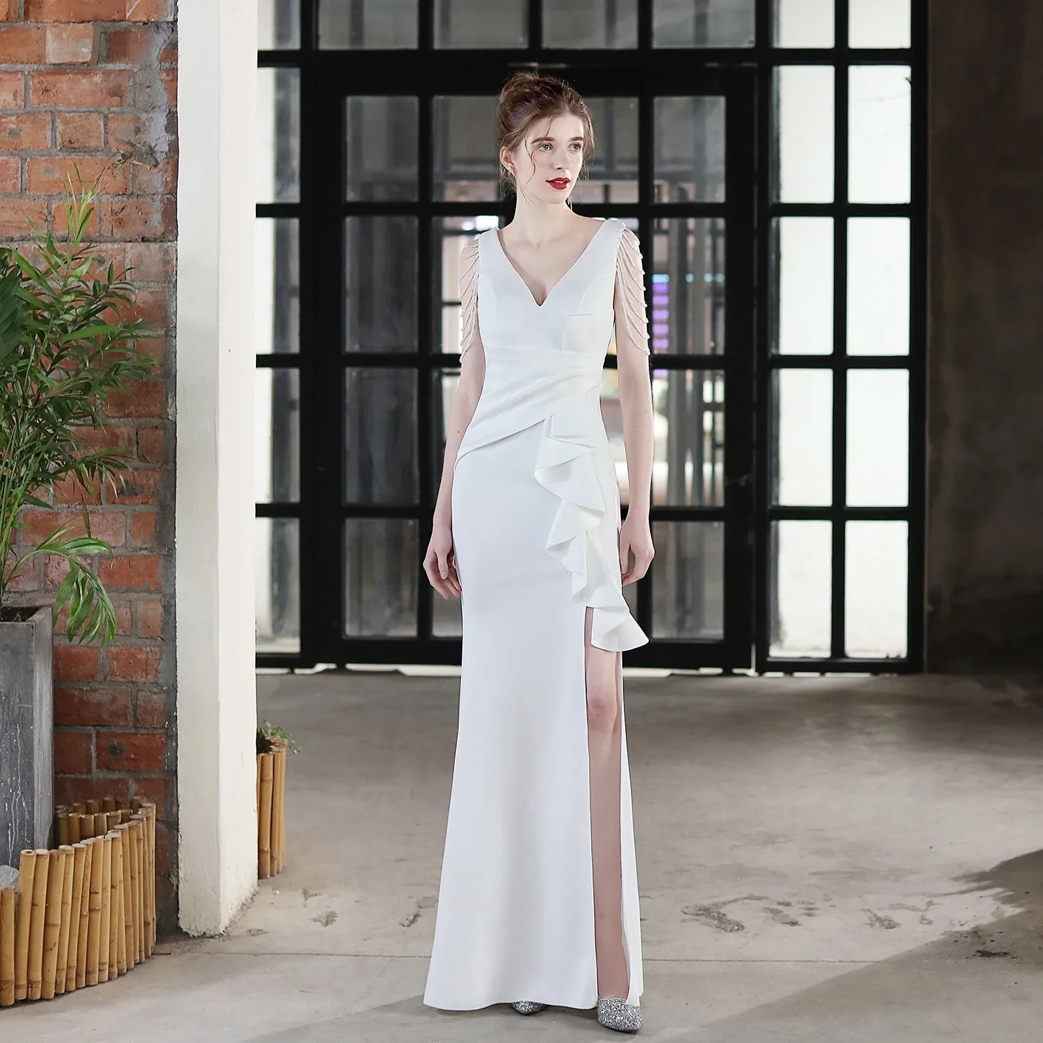 Ava Cowl Stylish Neck Formal Dress