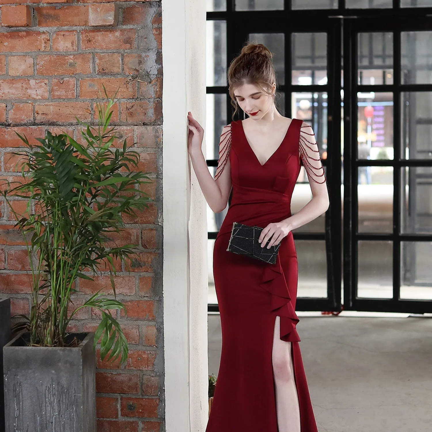 Ava Cowl Stylish Neck Formal Dress
