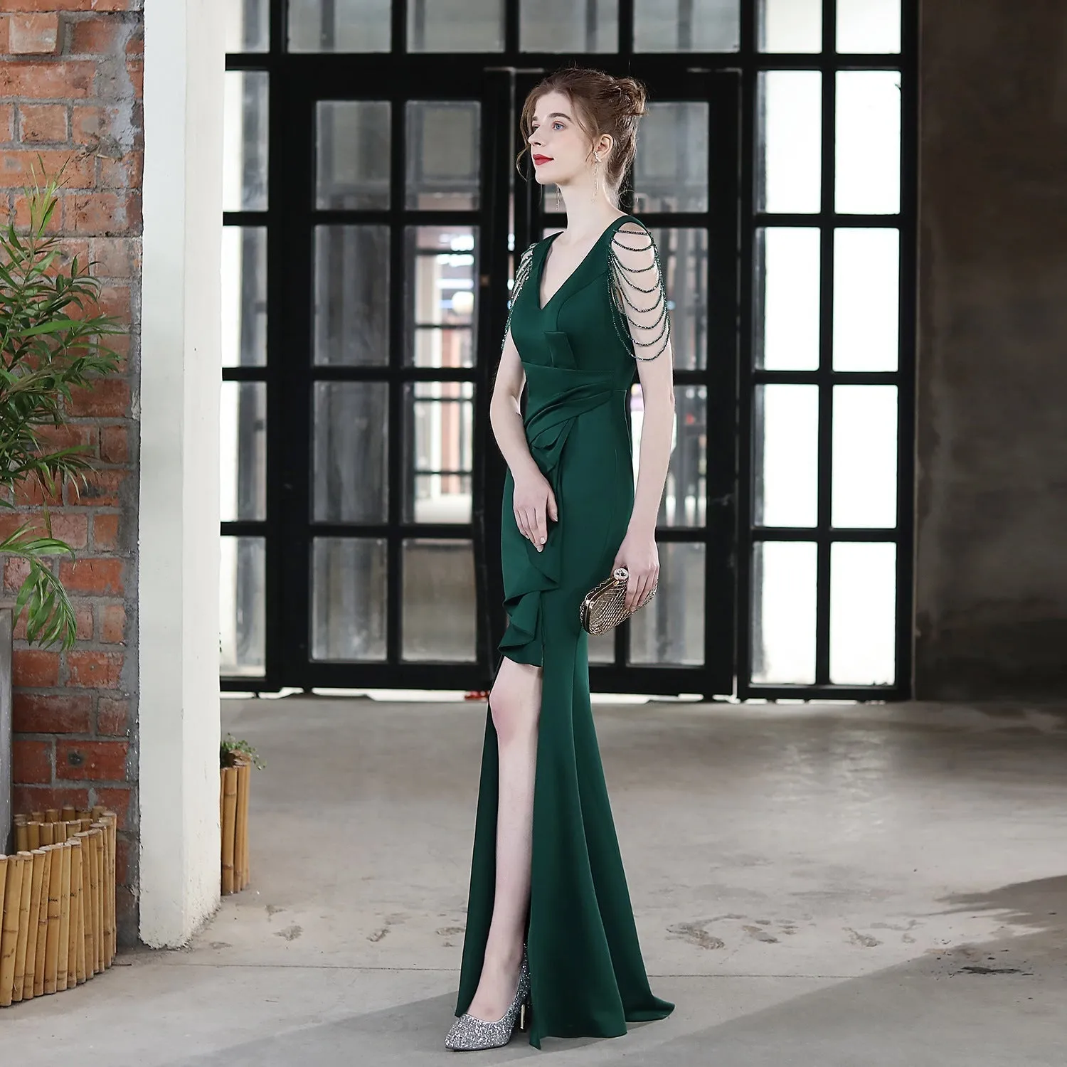 Ava Cowl Stylish Neck Formal Dress
