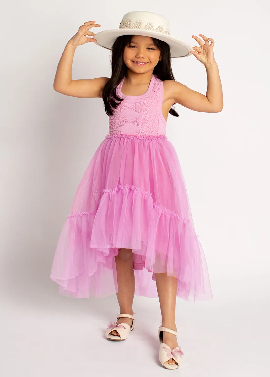 Averie Dress in Bright Orchid