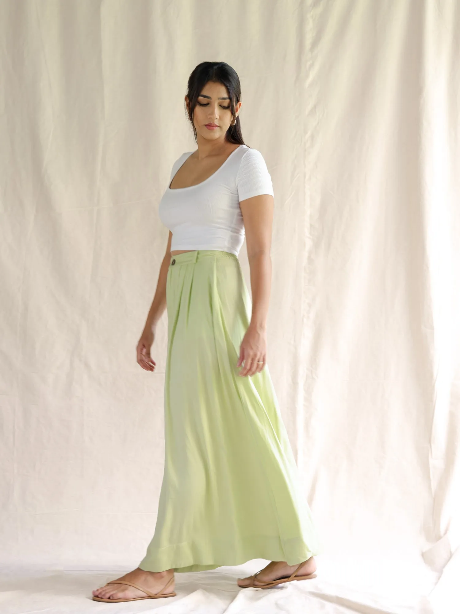 Back Elasticated Maxi Skirt