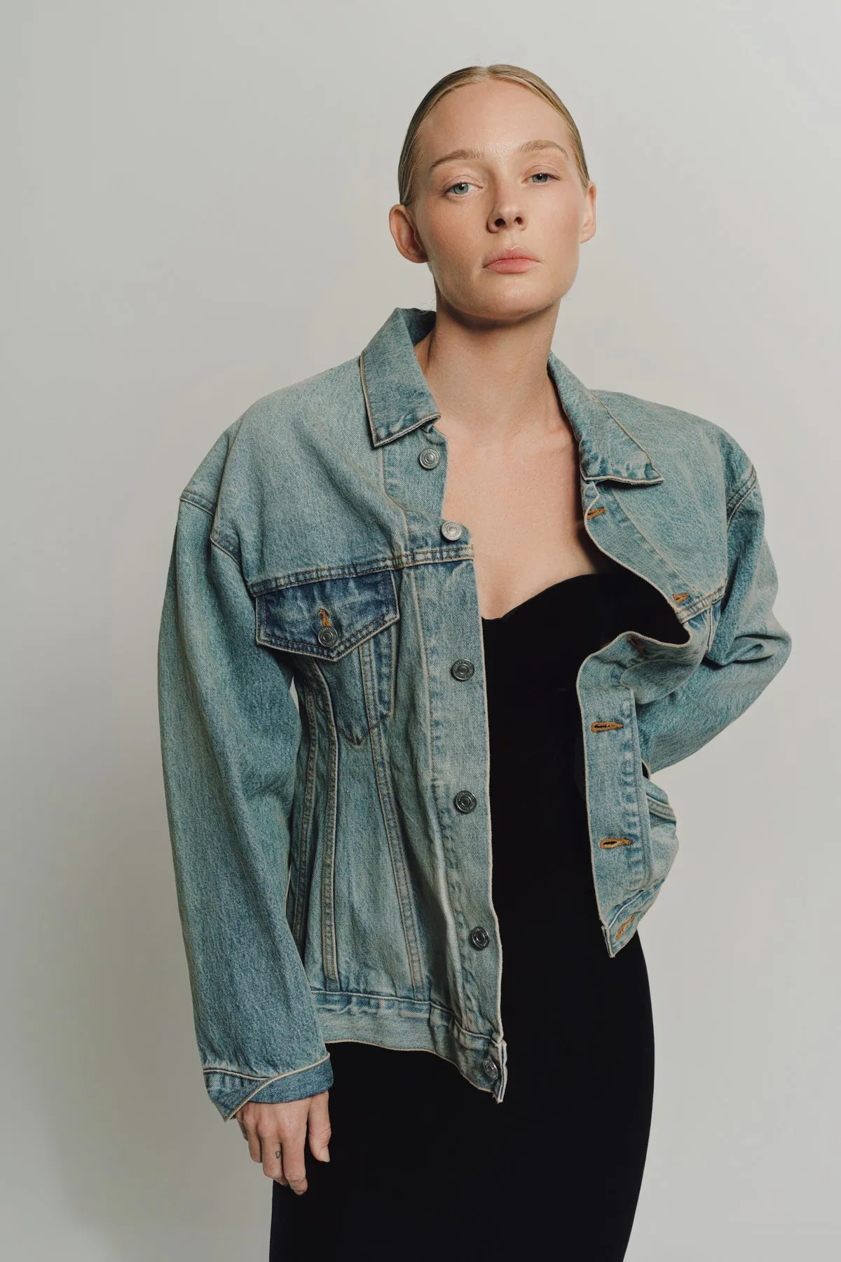 BALENCIAGA | DENIM HOURGLASS JACKET