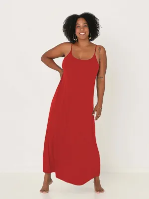 Bamboo Swing Maxi Dress - Chili Pepper
