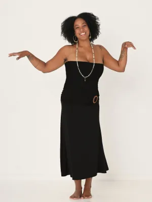 Bamboo Swishy Skirt - Black