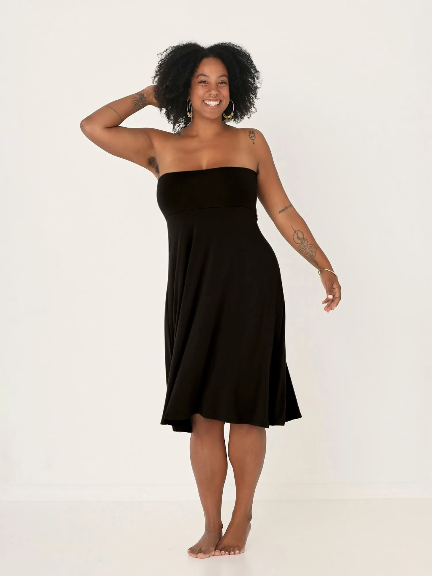 Bamboo Swishy Skirt - Black