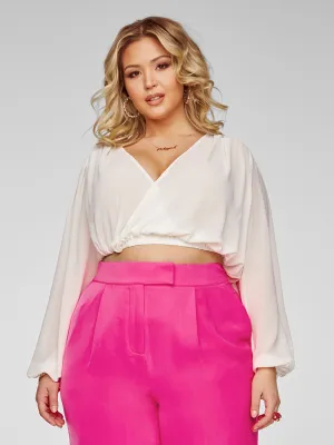 Beatrice Surplice Cropped Top