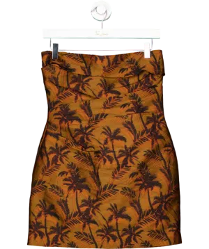 Bec   Bridge Brown Far Out Palm Print Mini Dress UK 8