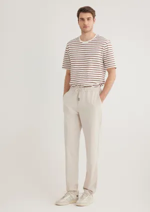 Beige Jogger Pants