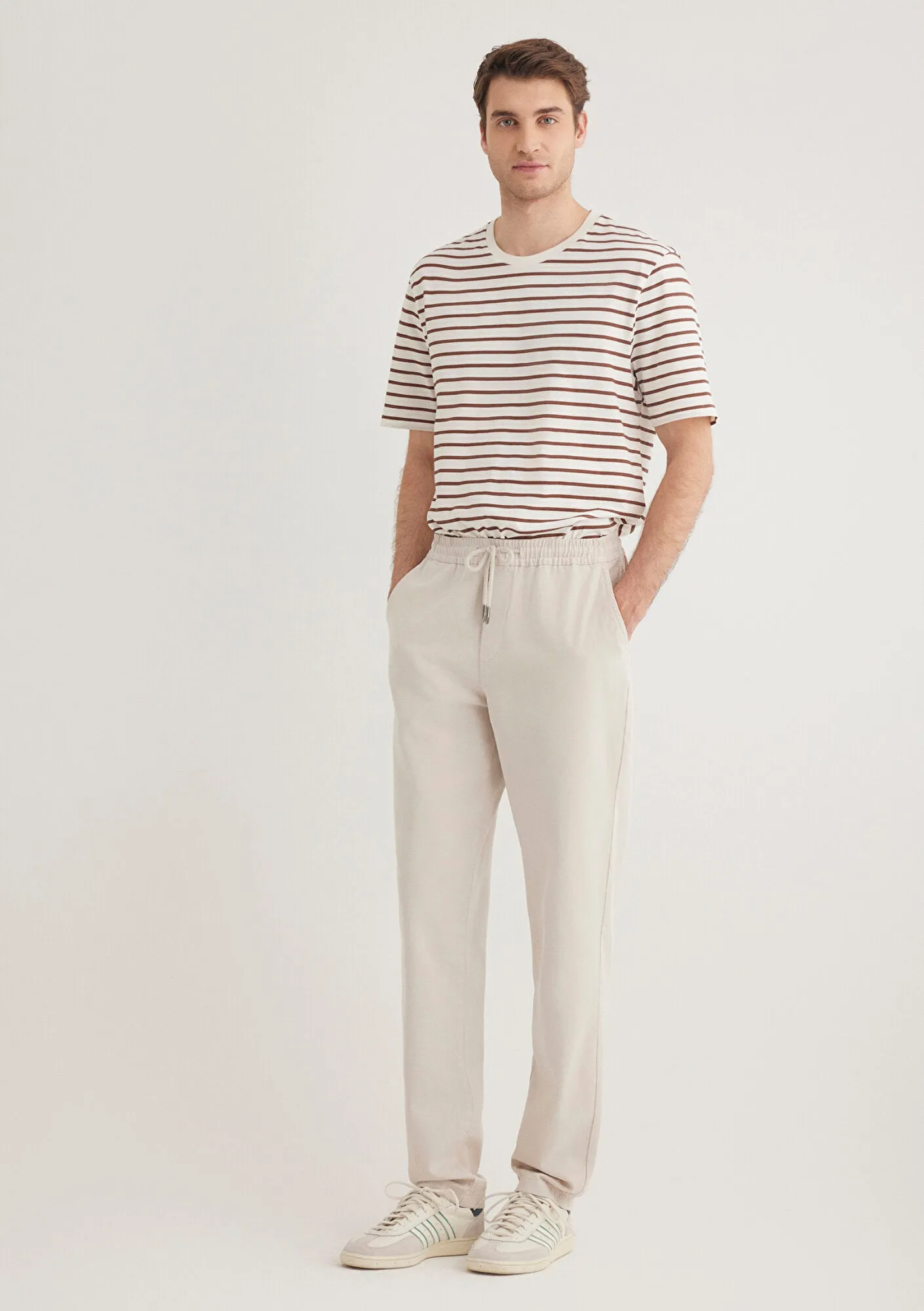 Beige Jogger Pants