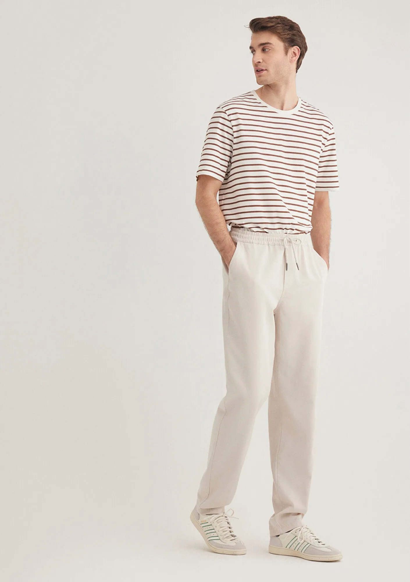 Beige Jogger Pants