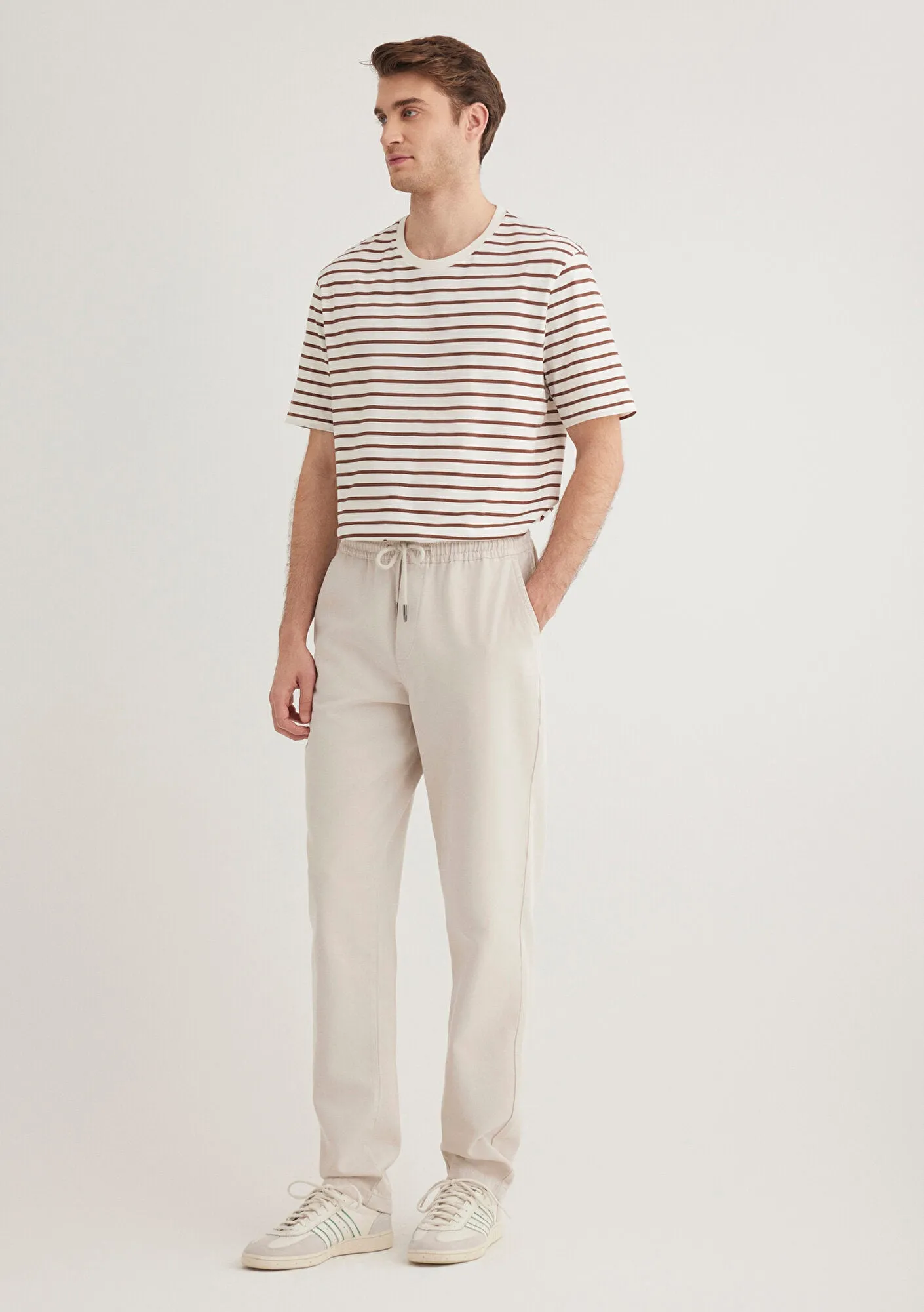 Beige Jogger Pants