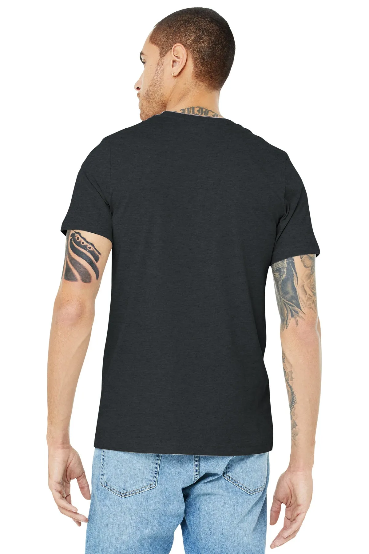 BELLA CANVAS  Unisex Heather CVC Short Sleeve Tee. BC3001CVC Dark Grey Heather