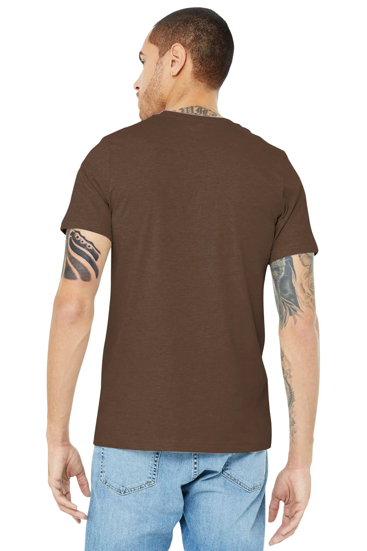 BELLA CANVAS  Unisex Heather CVC Short Sleeve Tee. BC3001CVC Heather Brown