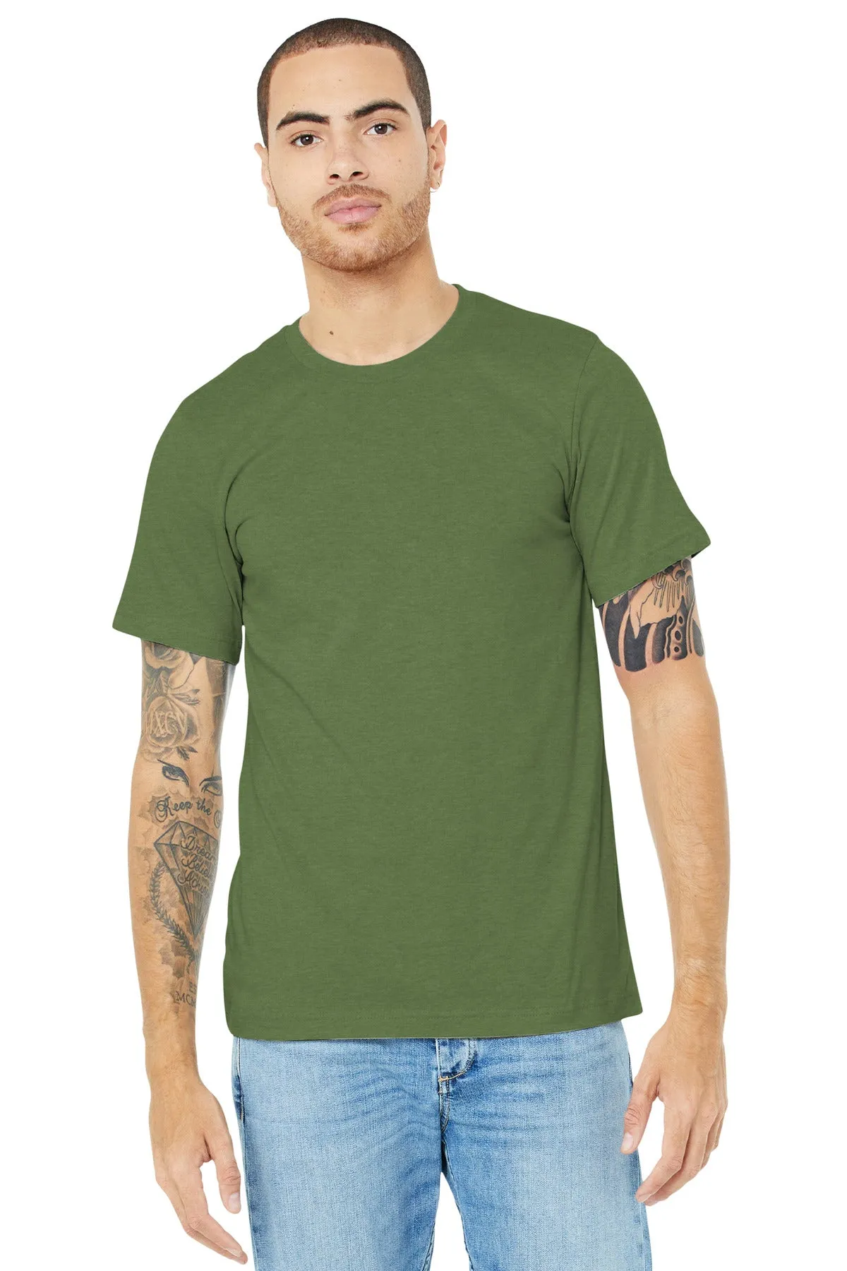 BELLA CANVAS  Unisex Heather CVC Short Sleeve Tee. BC3001CVC Heather Green