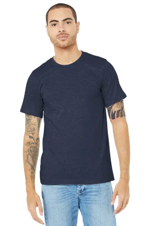 BELLA CANVAS  Unisex Heather CVC Short Sleeve Tee. BC3001CVC Heather Midnight Navy