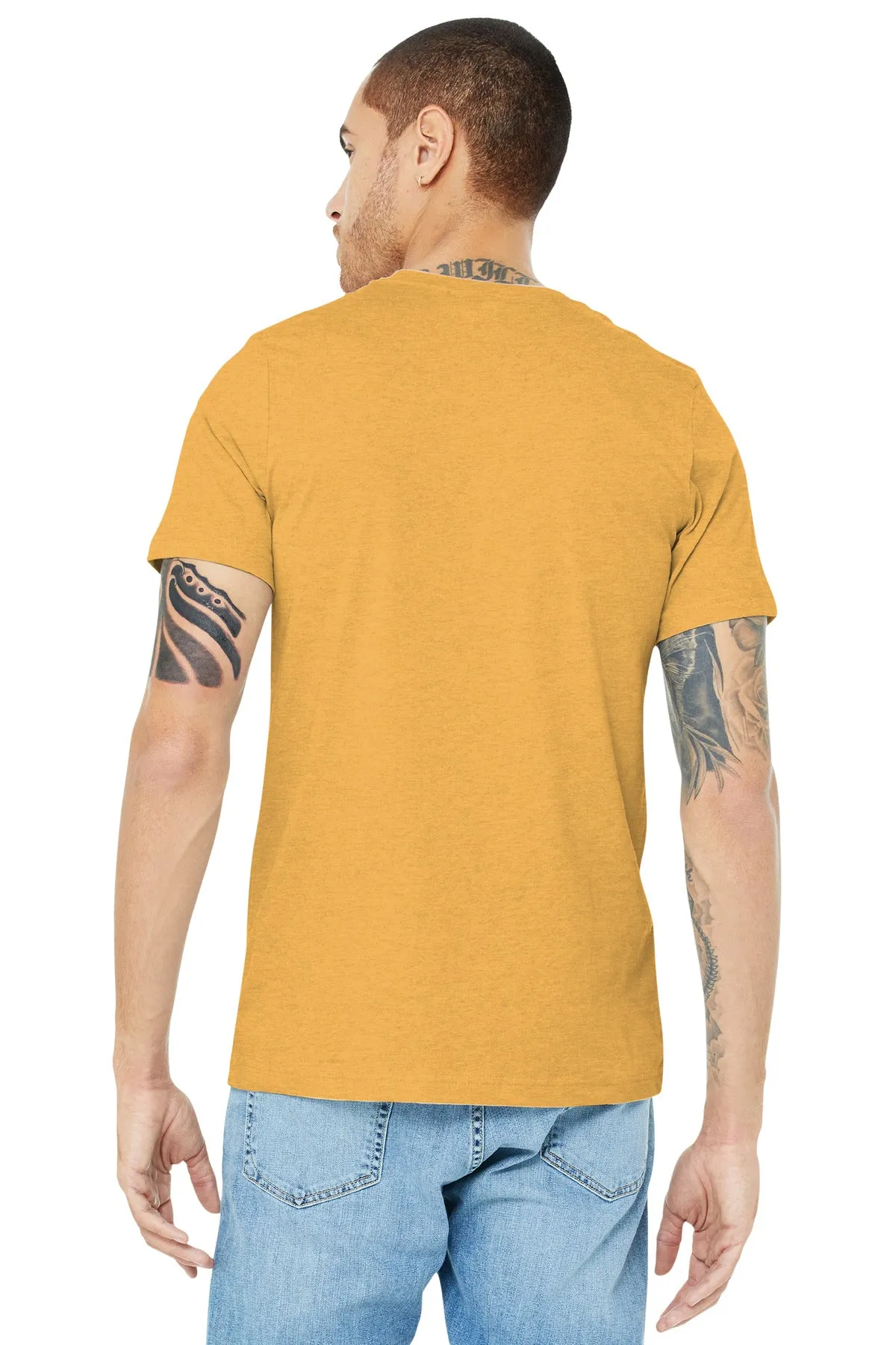 BELLA CANVAS  Unisex Heather CVC Short Sleeve Tee. BC3001CVC Heather Mustard