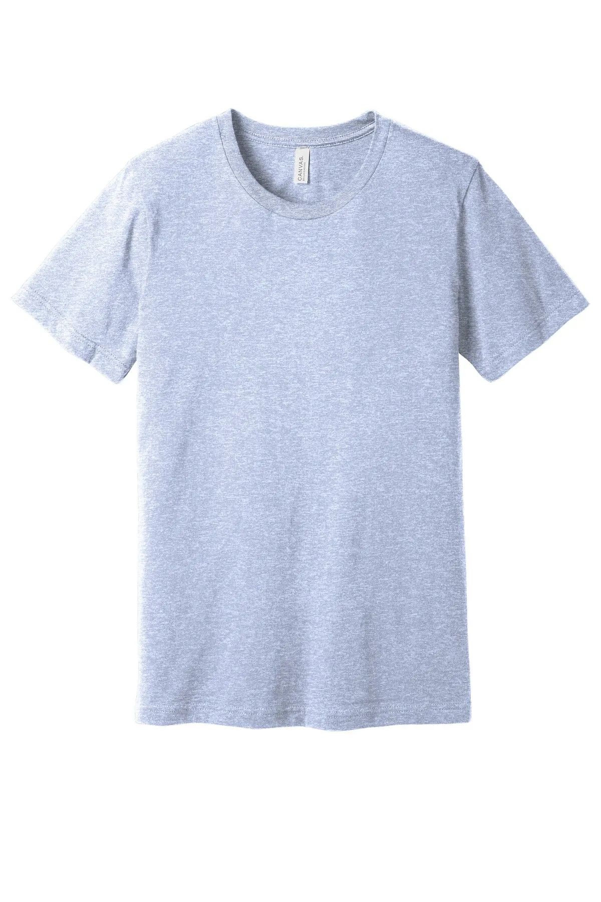 BELLA CANVAS  Unisex Heather CVC Short Sleeve Tee. BC3001CVC Heather Prism Blue