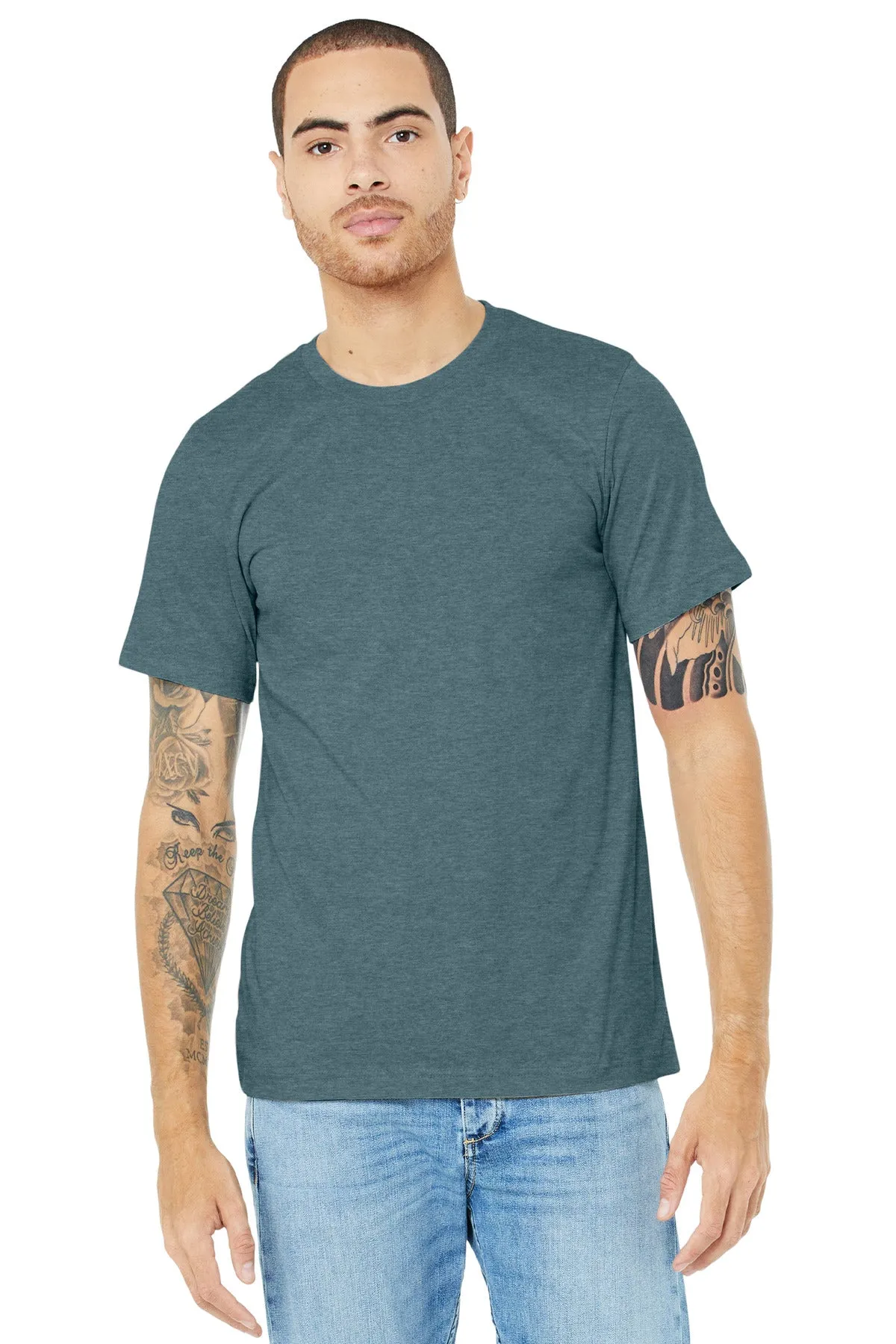 BELLA CANVAS  Unisex Heather CVC Short Sleeve Tee. BC3001CVC Heather Slate