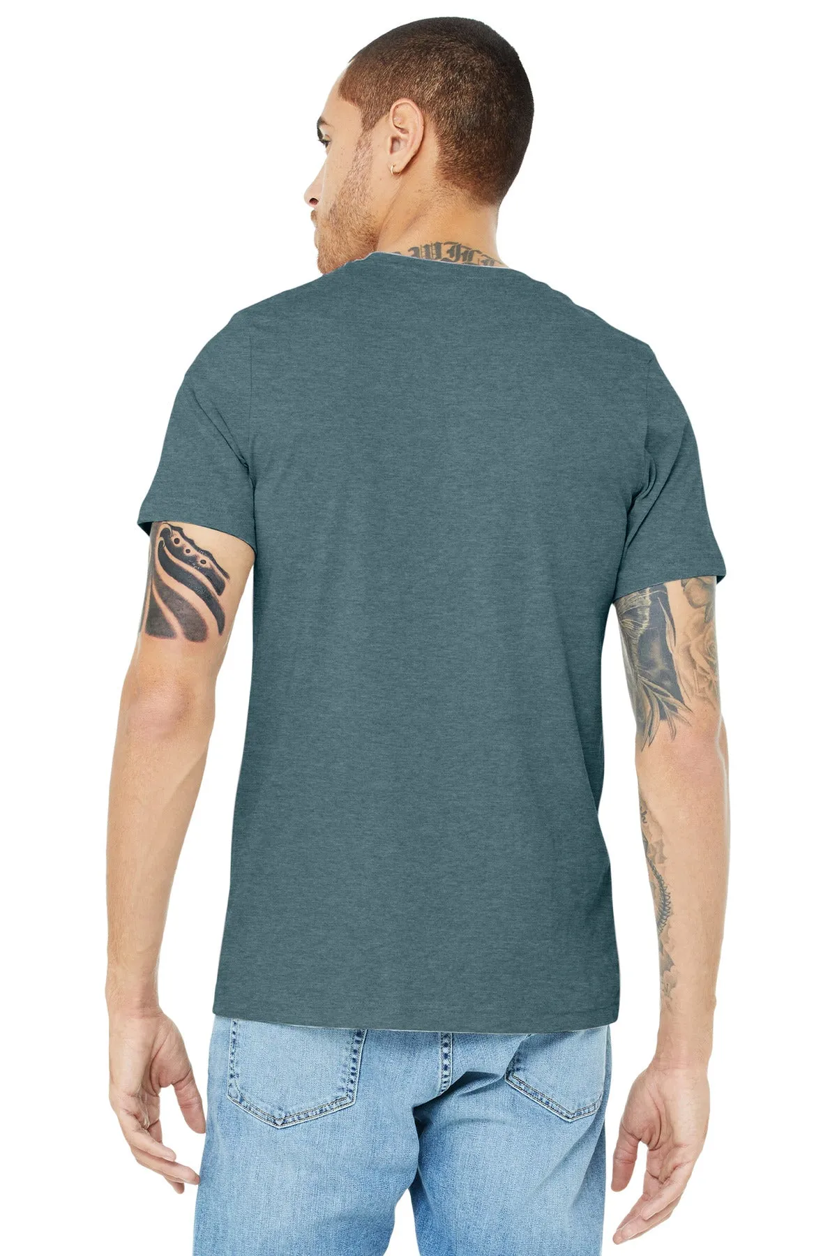 BELLA CANVAS  Unisex Heather CVC Short Sleeve Tee. BC3001CVC Heather Slate
