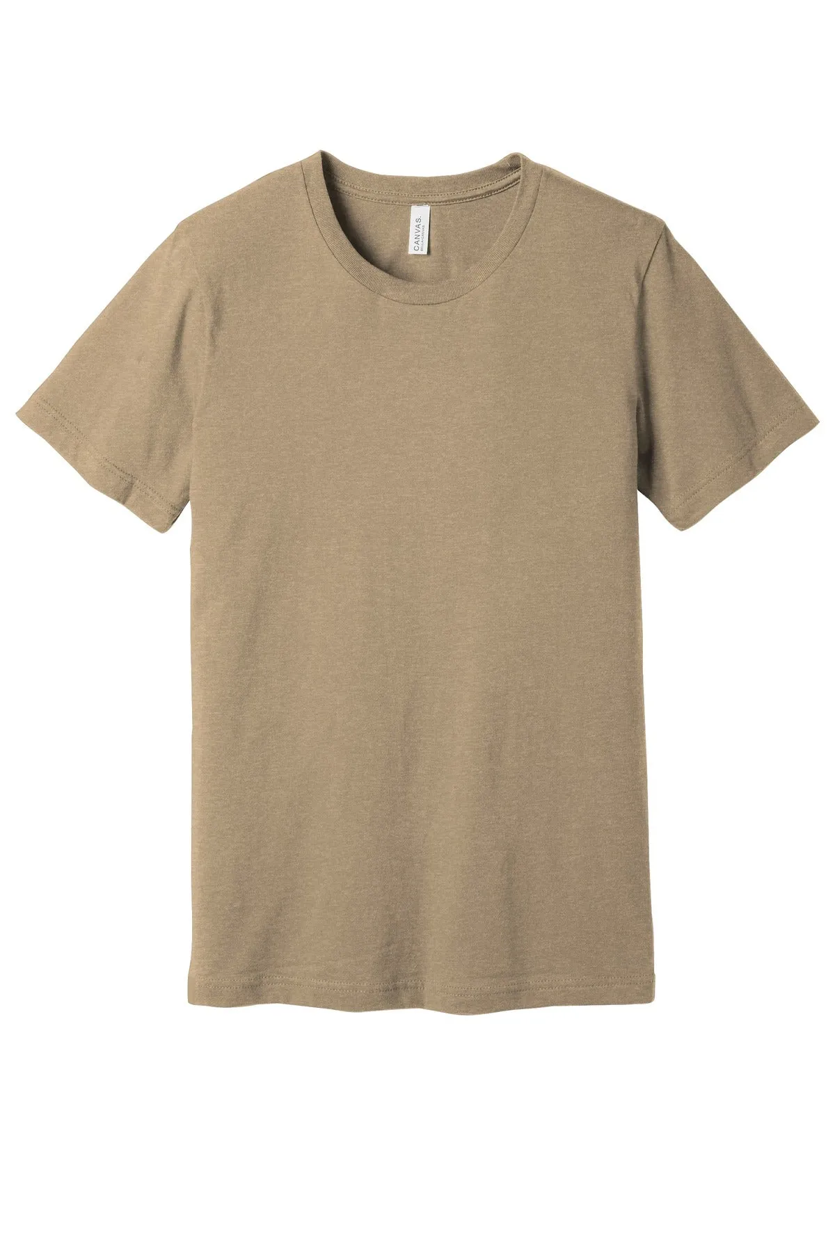 BELLA CANVAS  Unisex Heather CVC Short Sleeve Tee. BC3001CVC Heather Tan