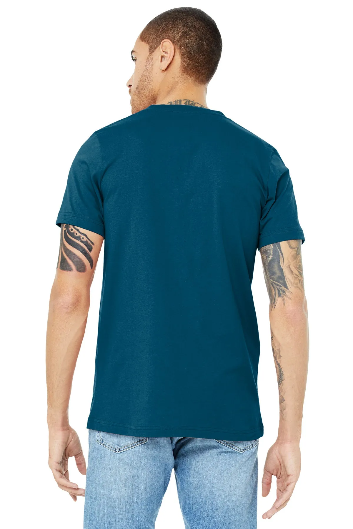 BELLA CANVAS  Unisex Jersey Short Sleeve V-Neck Tee. BC3005 Deep Teal