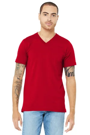 BELLA CANVAS  Unisex Jersey Short Sleeve V-Neck Tee. BC3005 Red