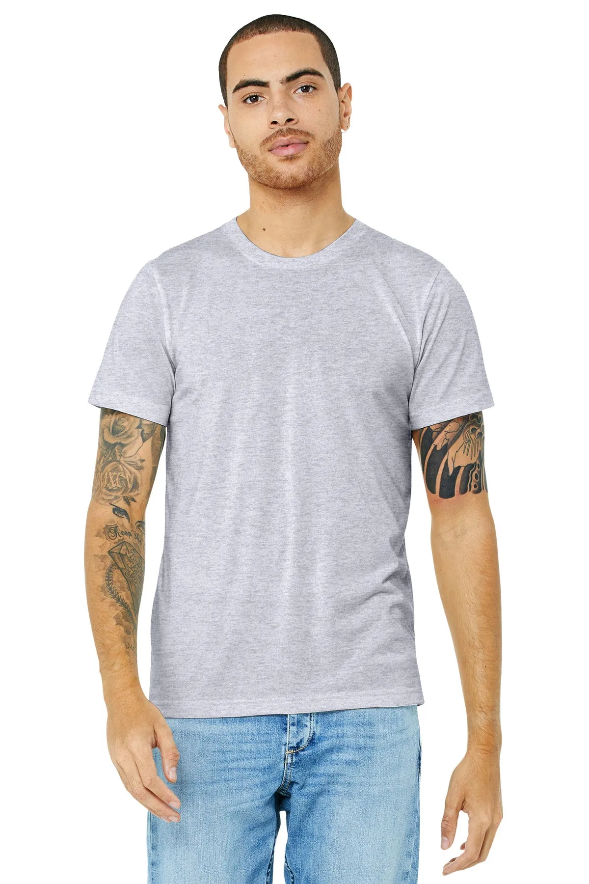 BELLA CANVAS  Unisex Made In The USA Jersey Short Sleeve Tee. BC3001U Athletic Heather