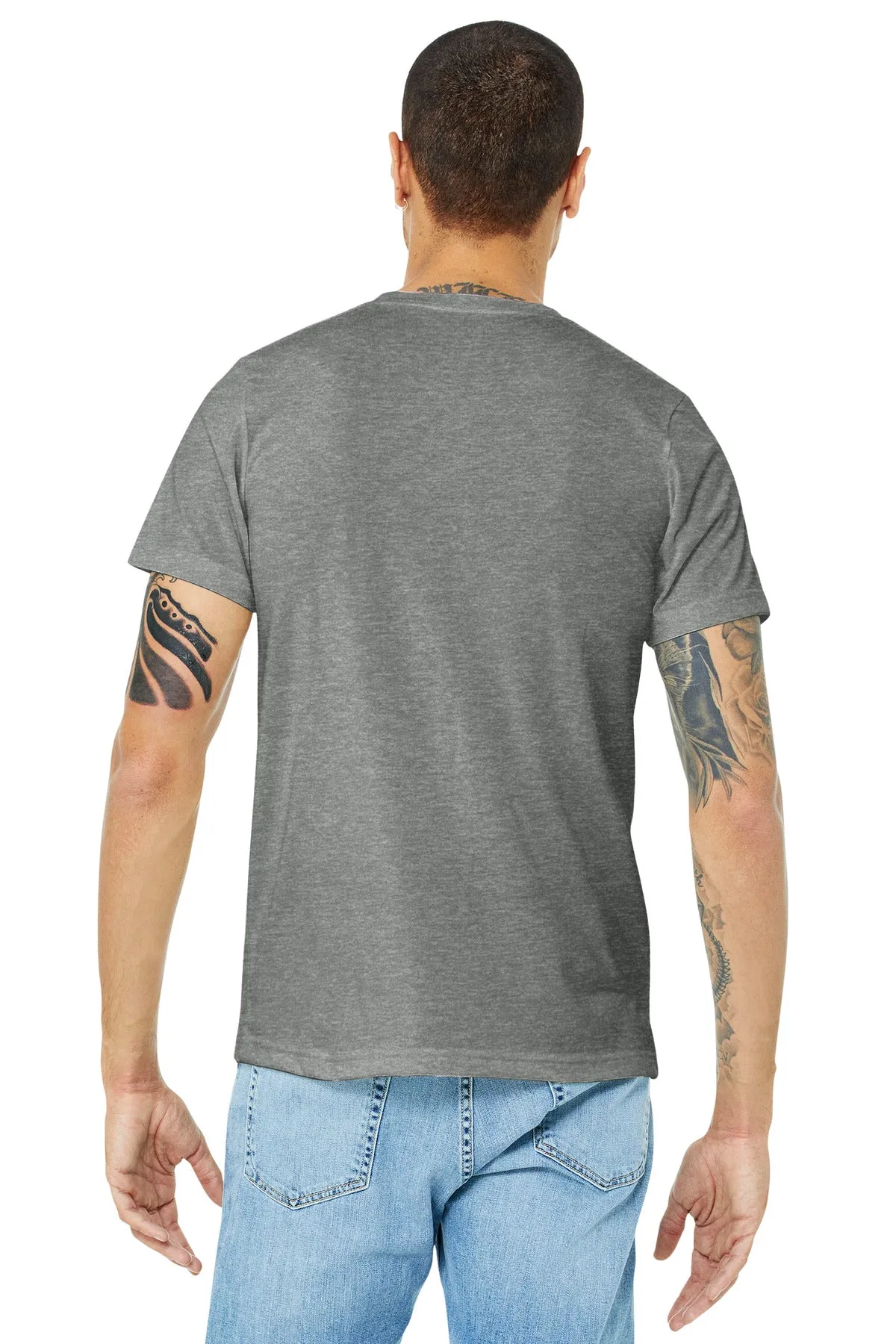 BELLA CANVAS  Unisex Made In The USA Jersey Short Sleeve Tee. BC3001U Deep Heather