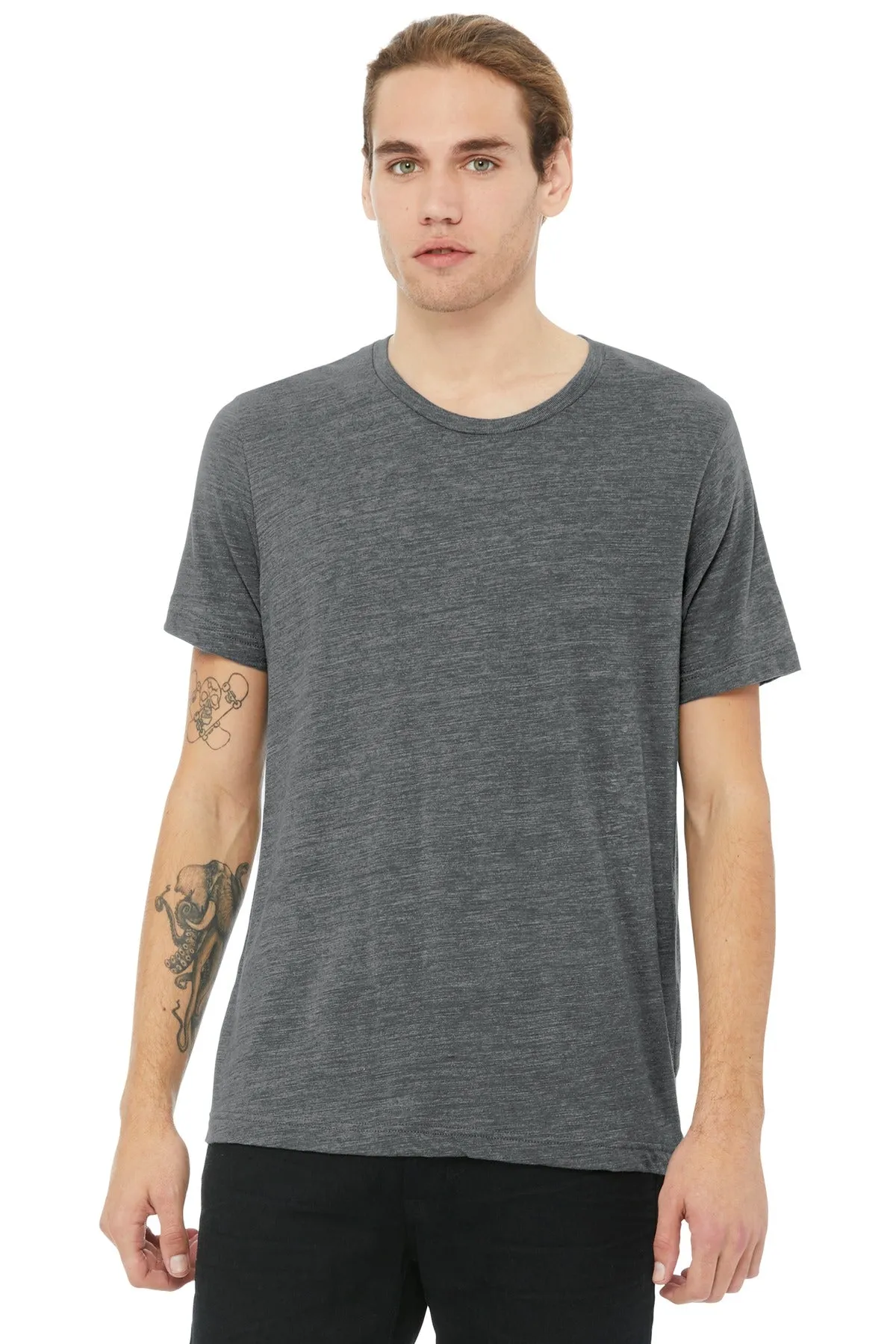 BELLA CANVAS  Unisex Poly-Cotton Short Sleeve Tee. BC3650 Asphalt Slub