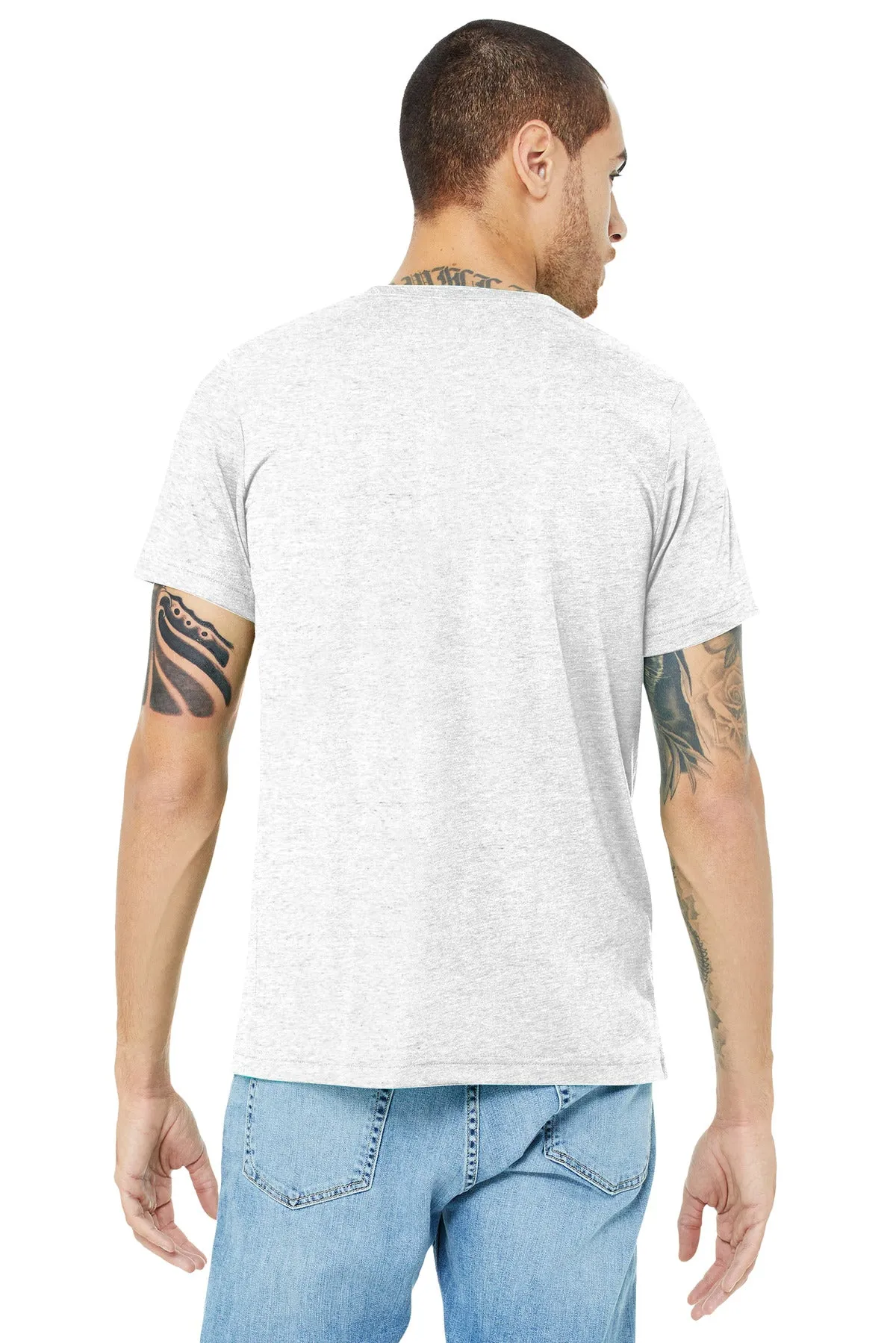 BELLA CANVAS  Unisex Triblend Short Sleeve Tee. BC3413 White Fleck Triblend