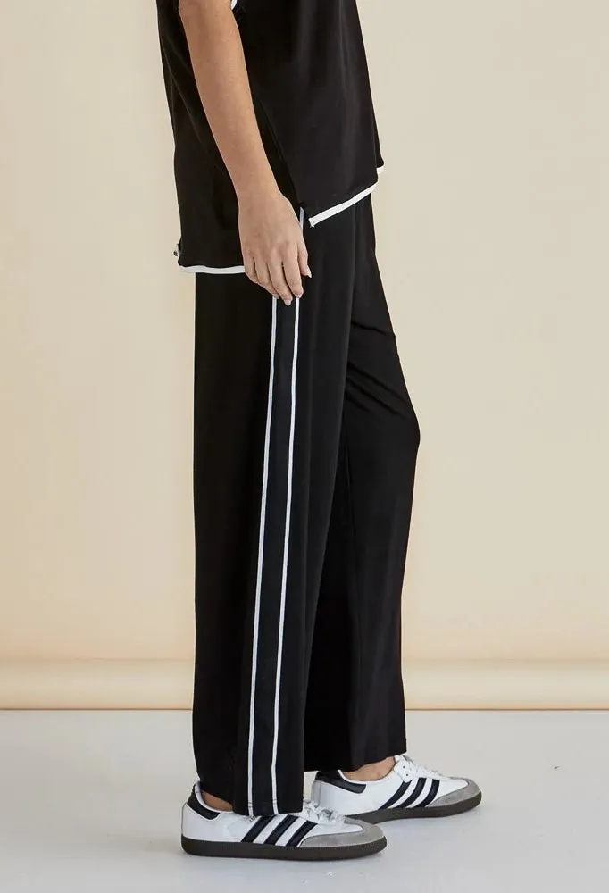 Betty Basics - Evelyn Wide Leg Jogger - Black
