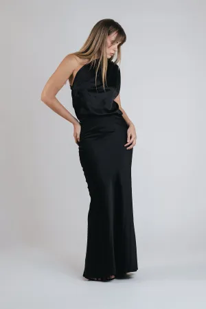 Bias Maxi Skirt in Black