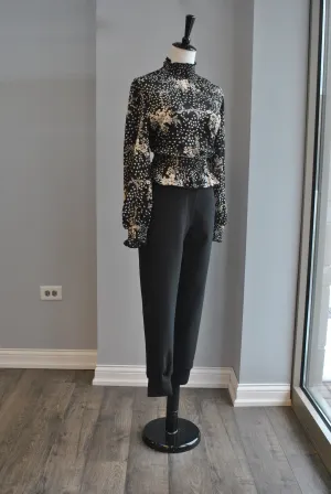 BLACK JOGGER PANTS WITH SIDE POCKETS