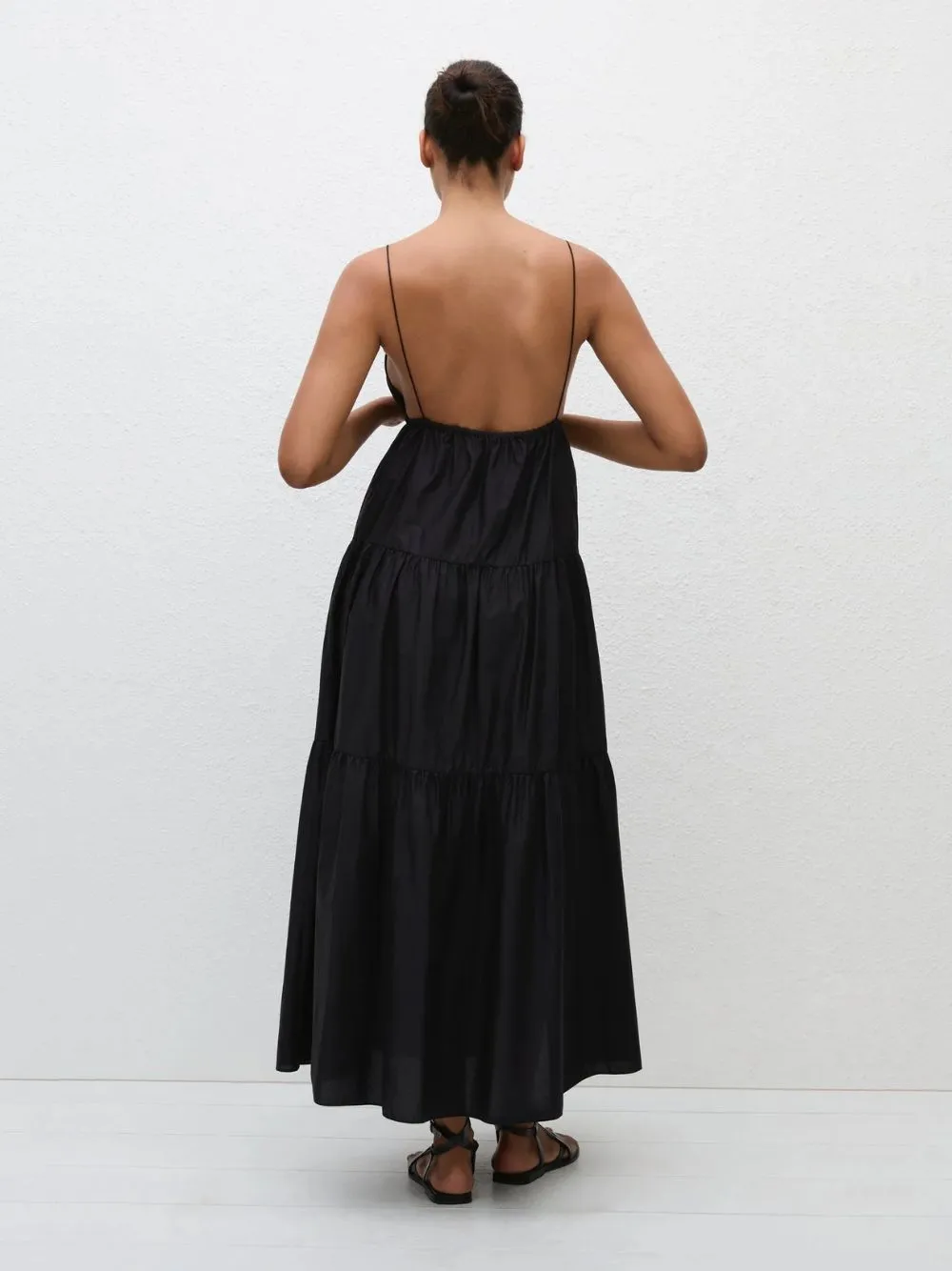 Black Triangle Tiered Sundress