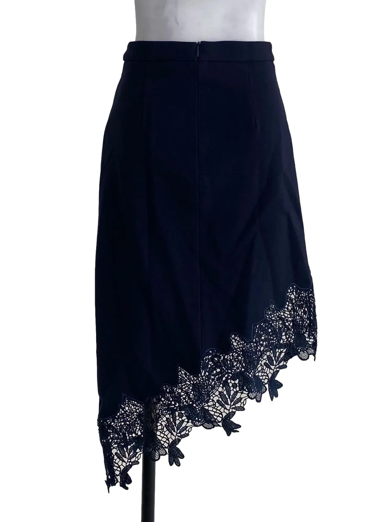 Blue Lace Asymmetric Skirt TCL