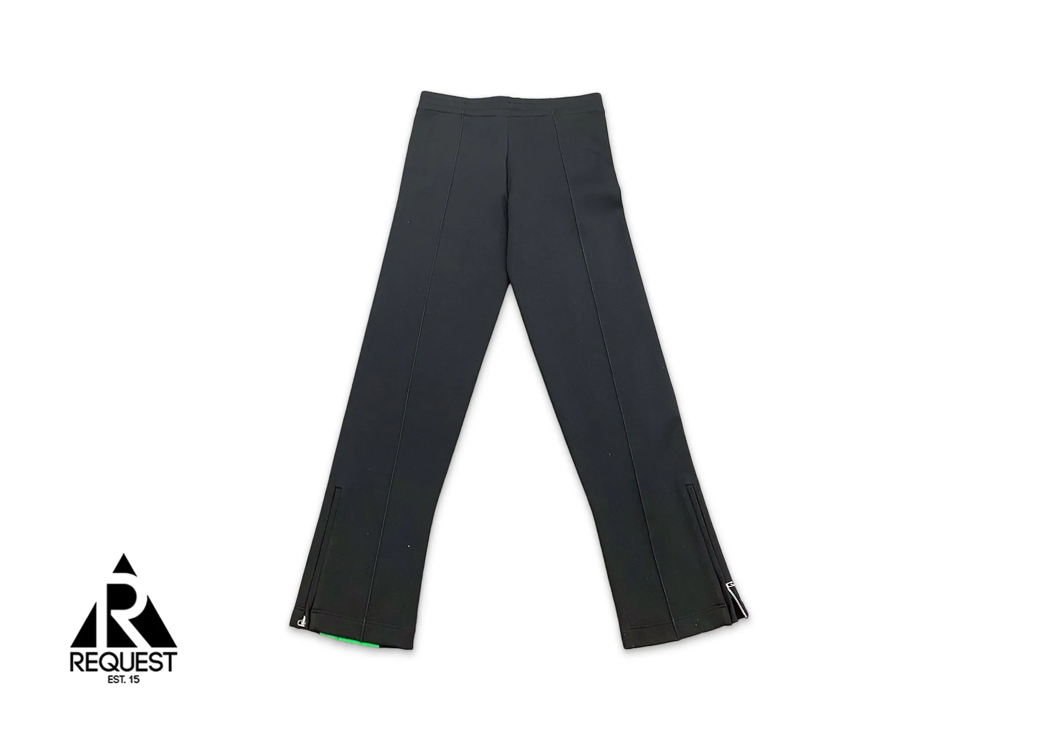 Bottega Veneta Technical Double Panel Track Trousers "Black/Green"