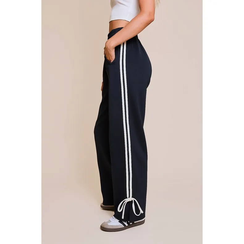 Bow Track Pants- Navy