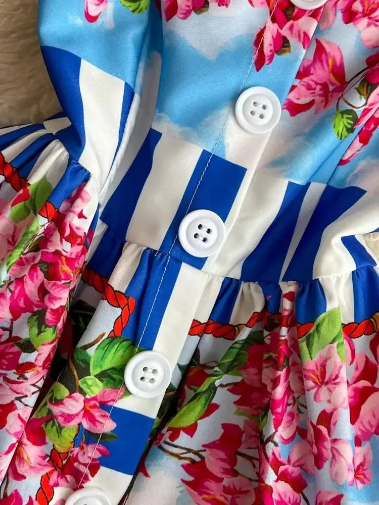 Buttons Spaghetti Strap Dress