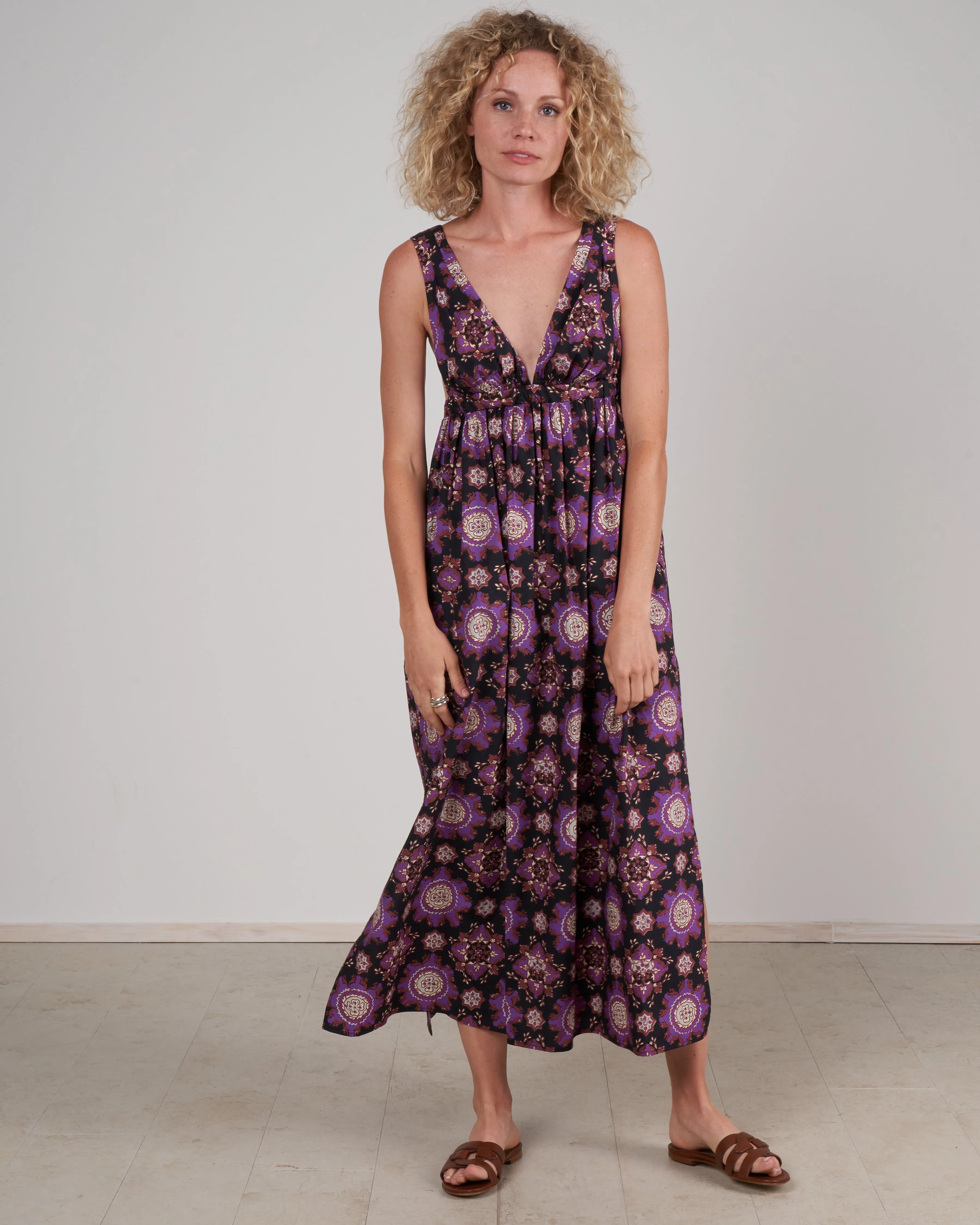 camisiam dress - black multi