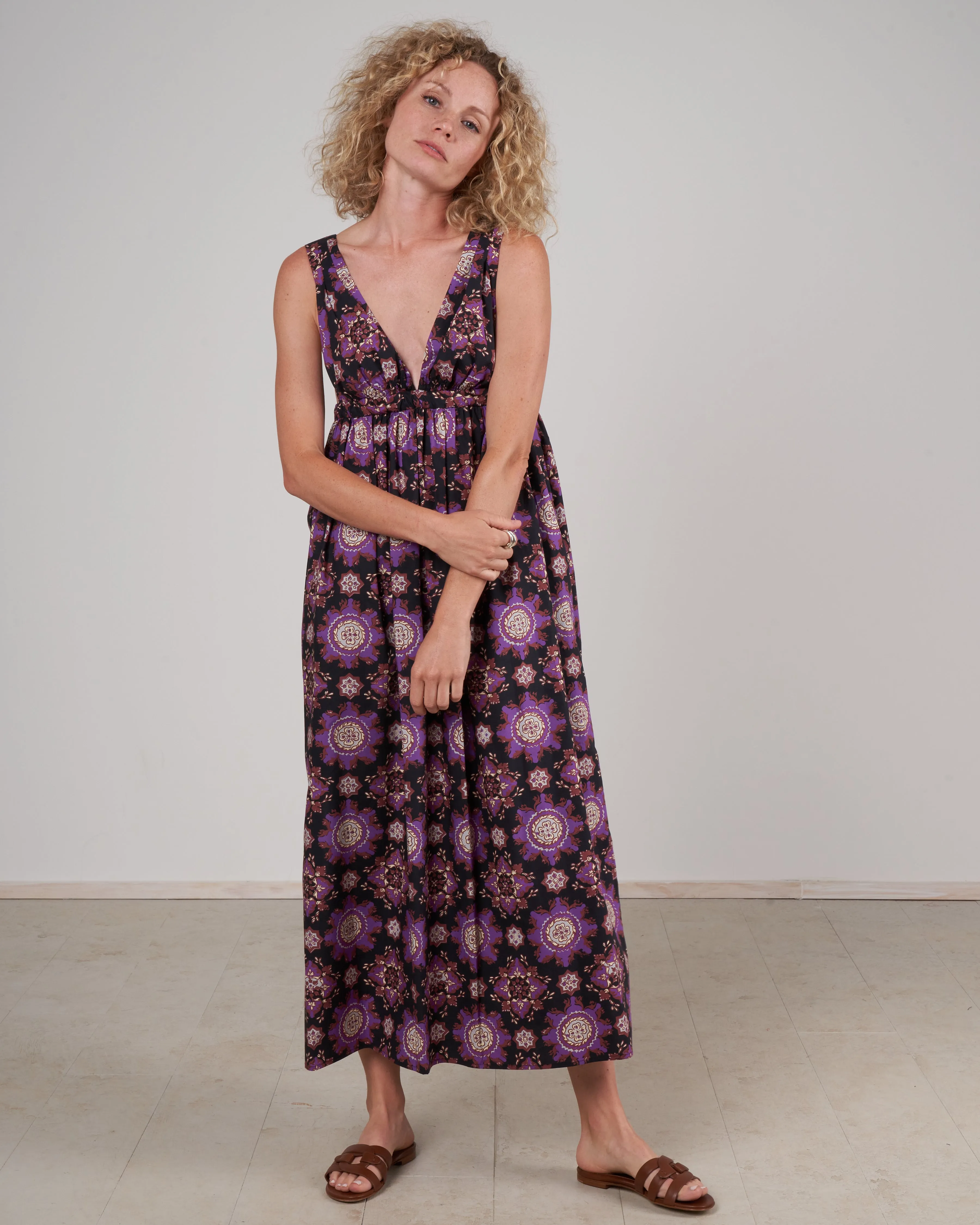 camisiam dress - black multi