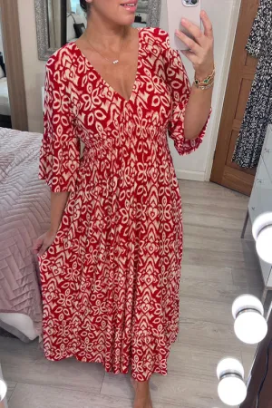 CAROL | MAXI DRESS WITH V-NECK