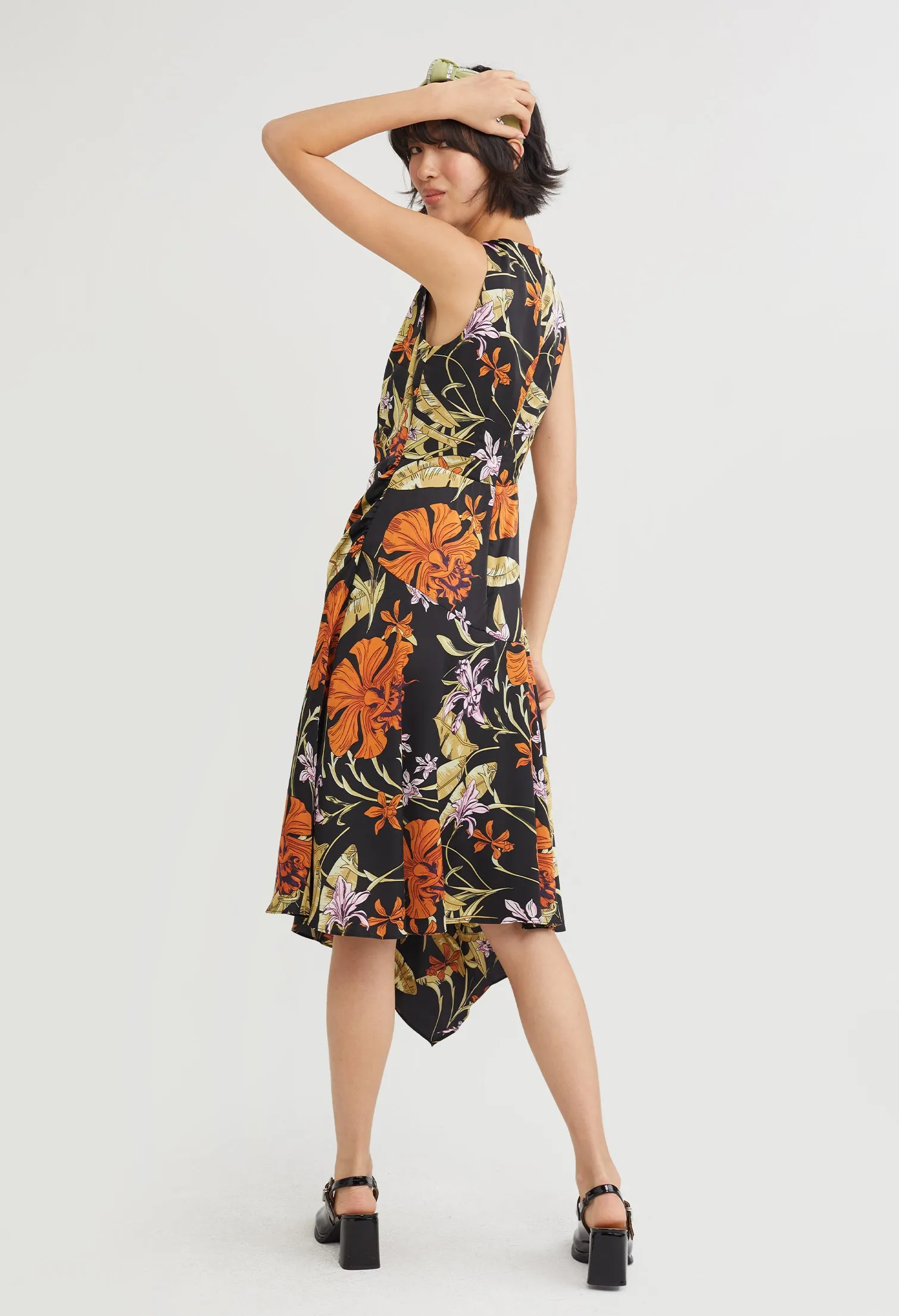 Ceria Floral Deep-V Dress