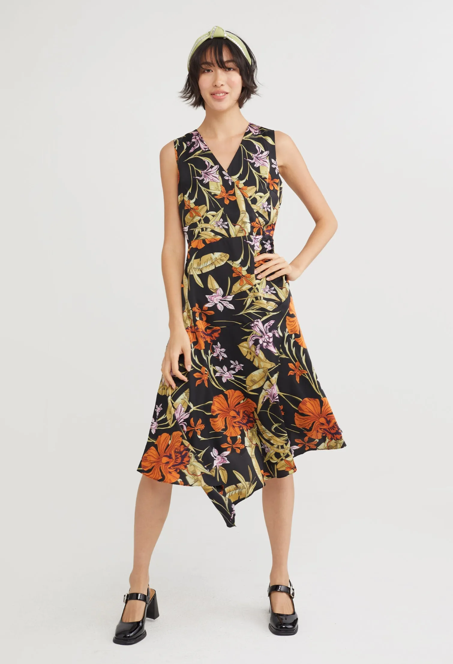 Ceria Floral Deep-V Dress