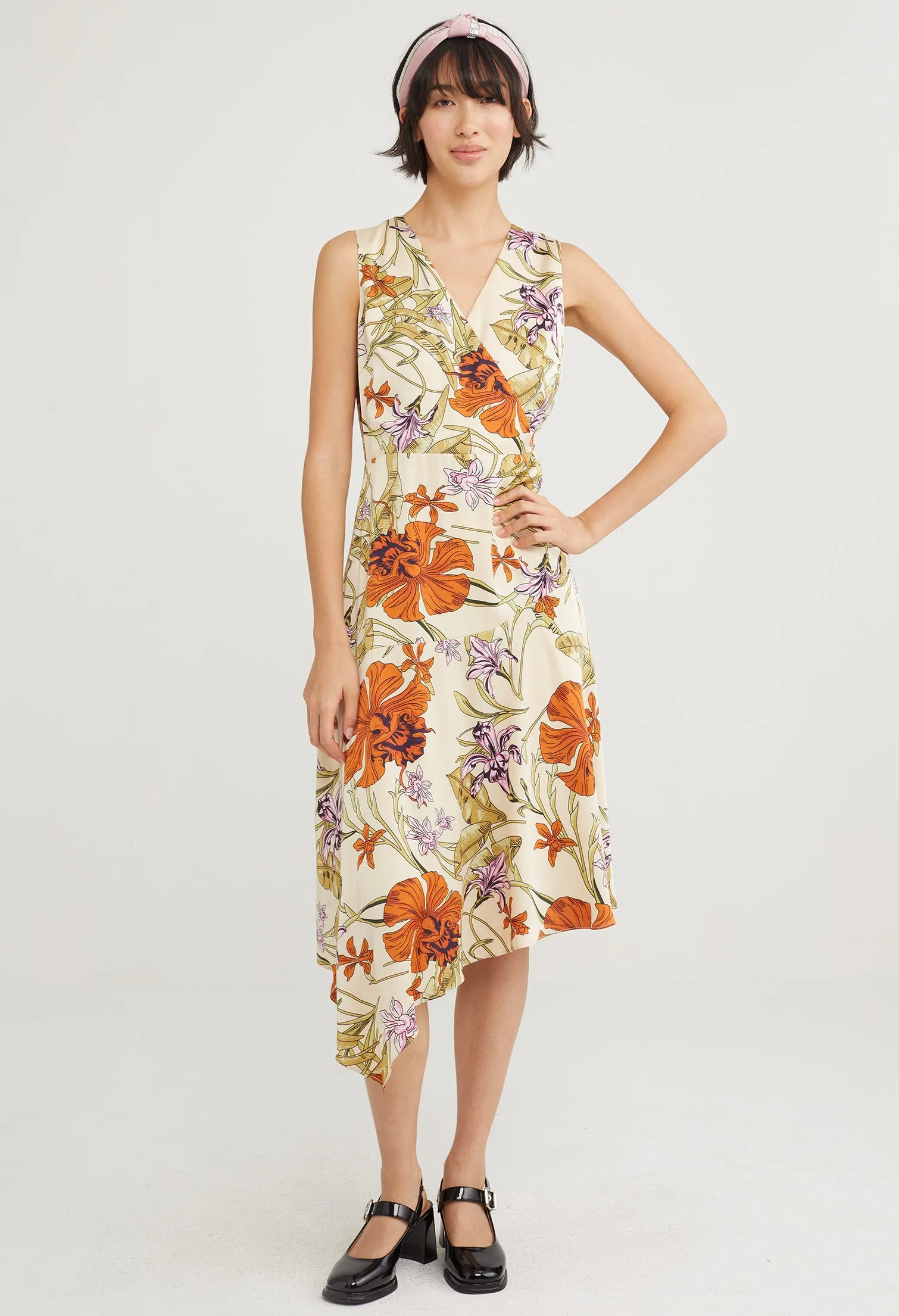 Ceria Floral Deep-V Dress