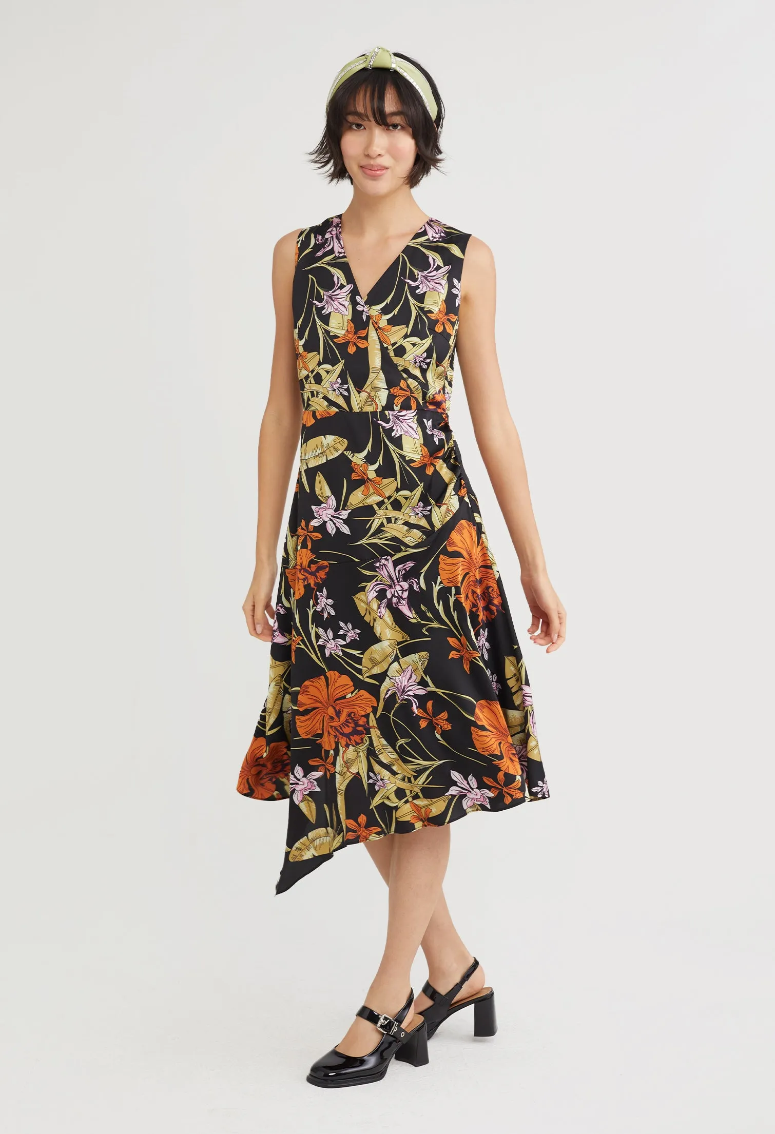 Ceria Floral Deep-V Dress