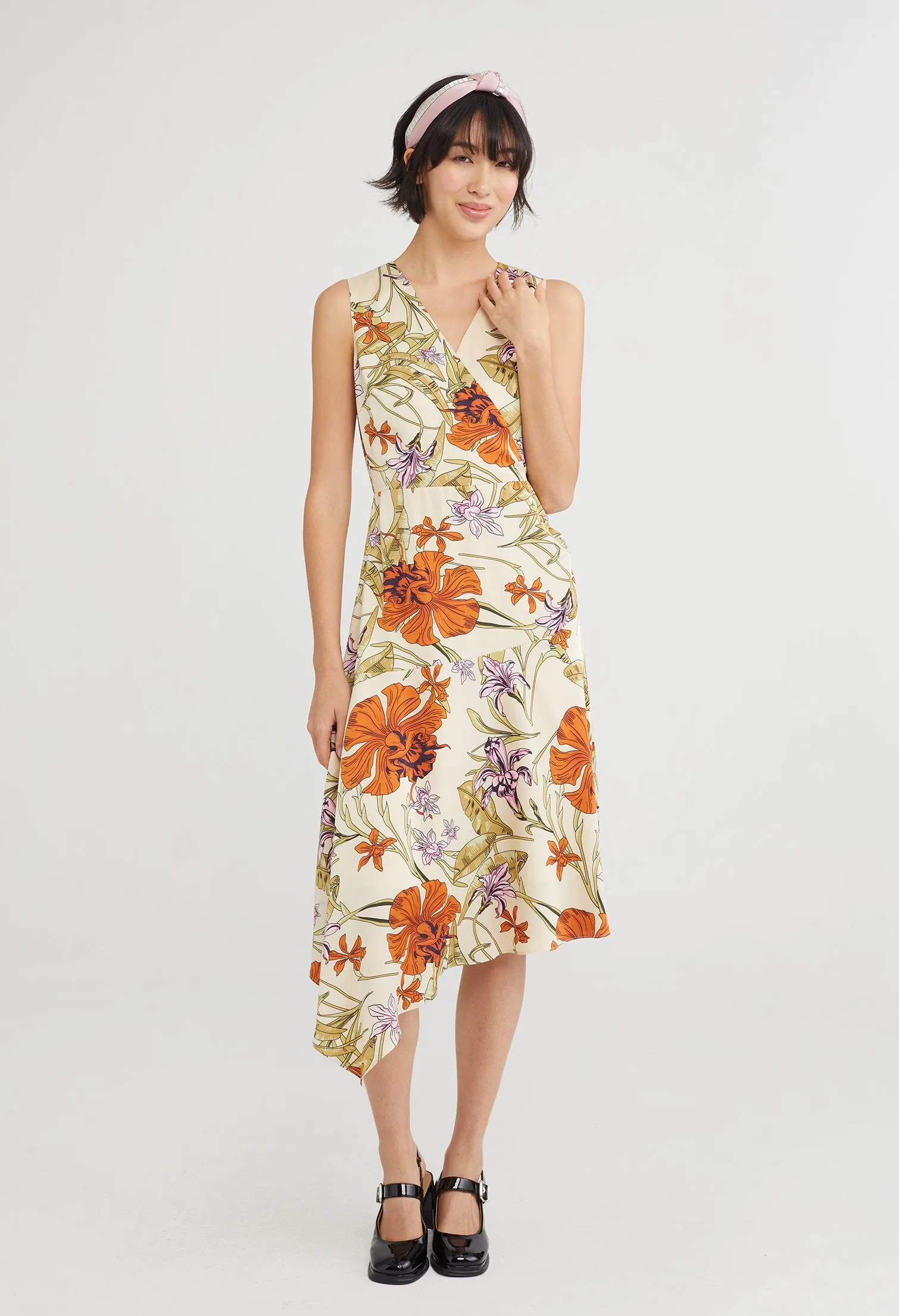 Ceria Floral Deep-V Dress