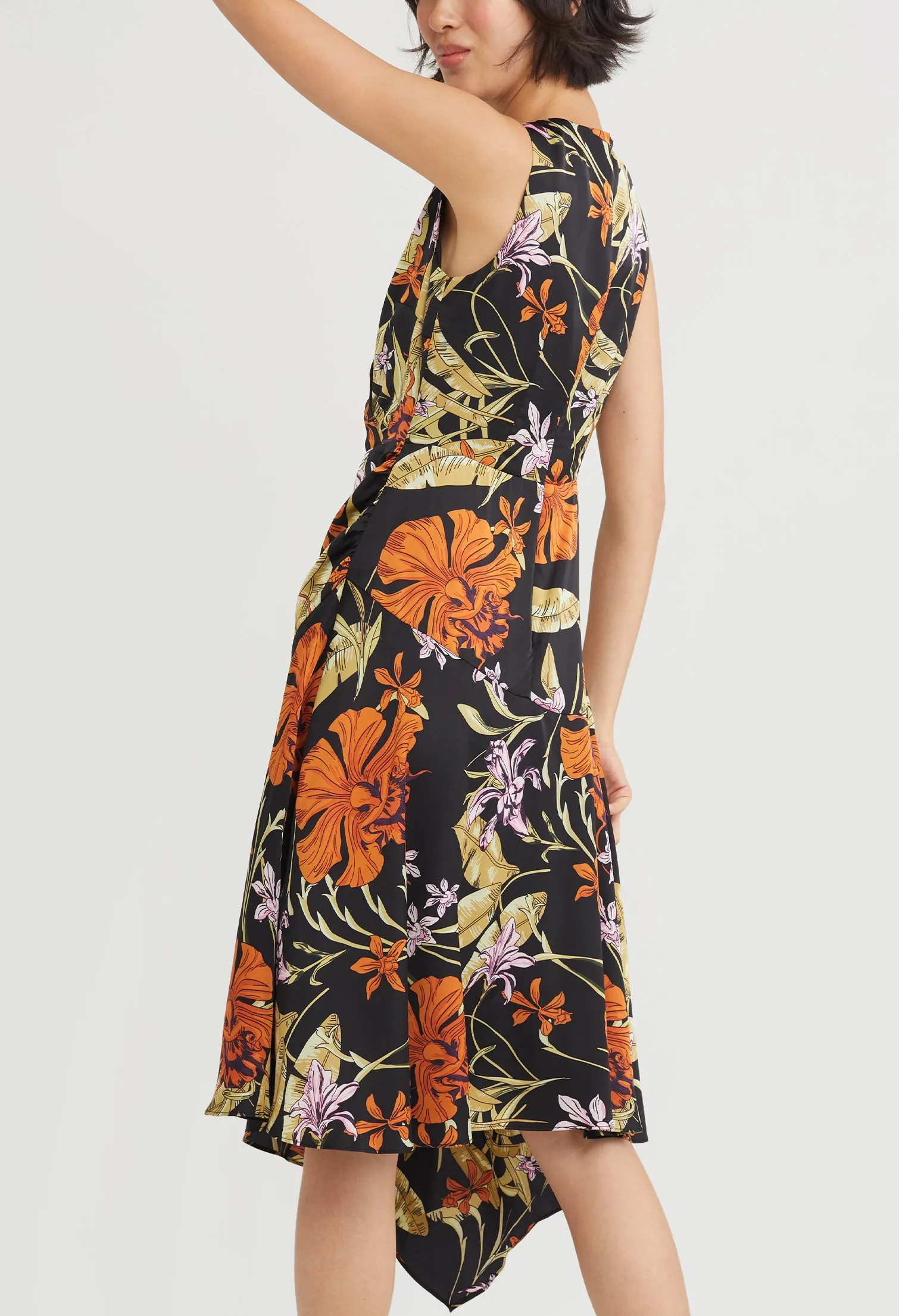 Ceria Floral Deep-V Dress