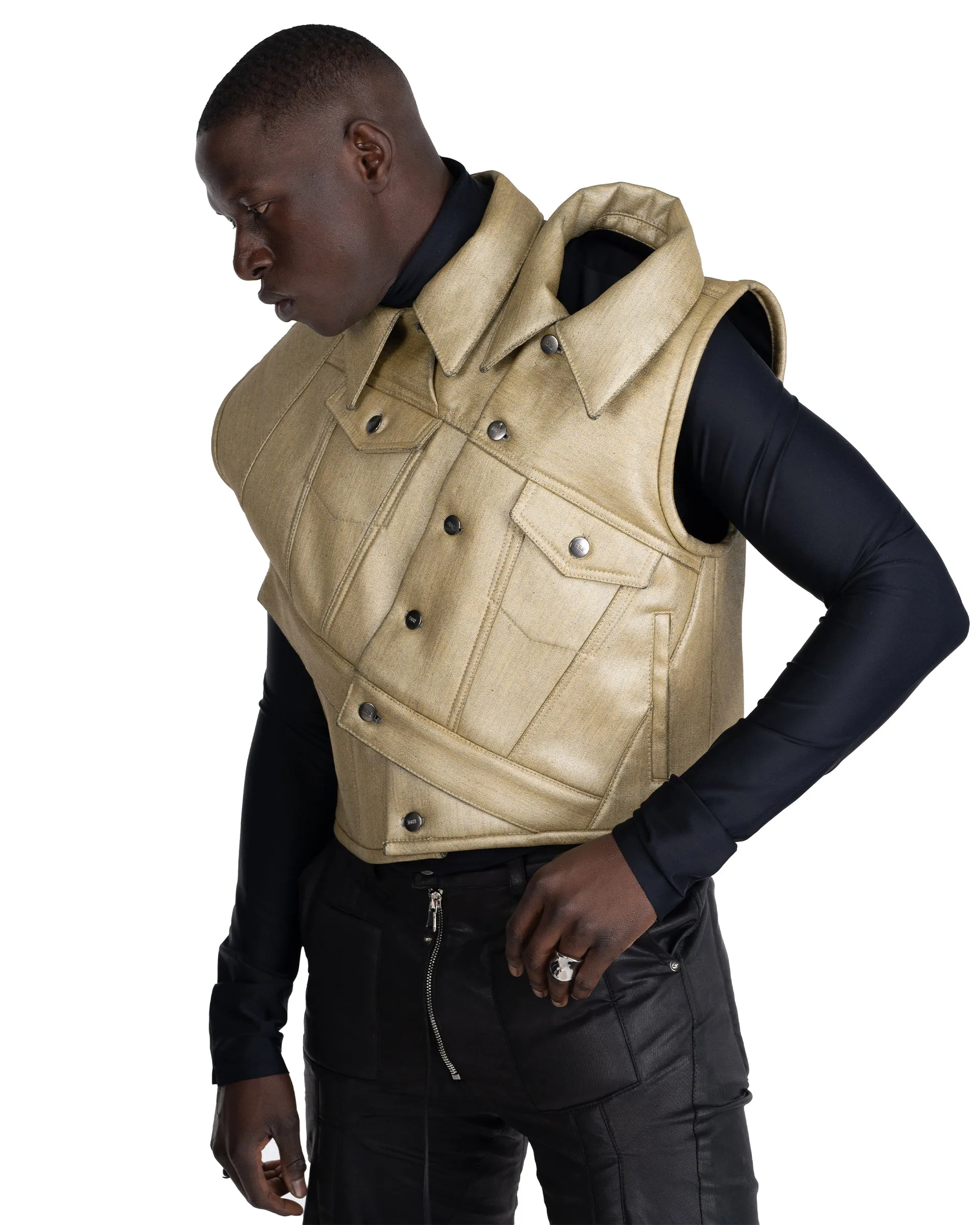 CONJOINED DENIM VEST