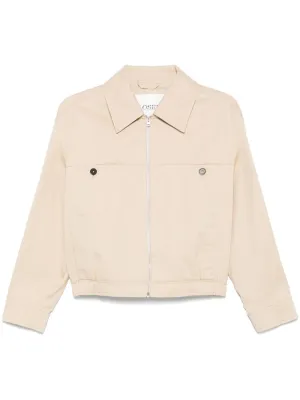 Cotton and linen blend short jacket